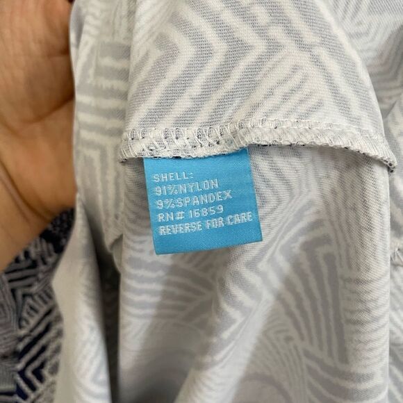 J McLaughlin Geometric Print 3/4 Sleeve Dress - Picture 4 of 5